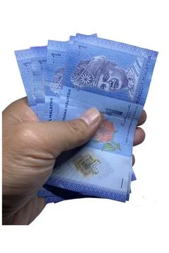 Hand pick Malaysian Ringgit (MYR) Banknote RM1 Stock Photos