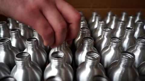 Hand Picking Up Bottle Out Of Box Stock Footage 155981850