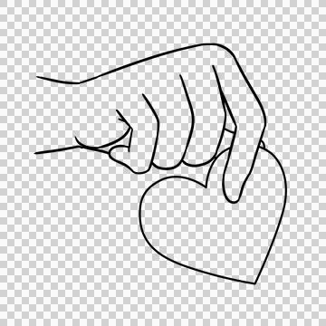 Hand picking heart イラスト素材