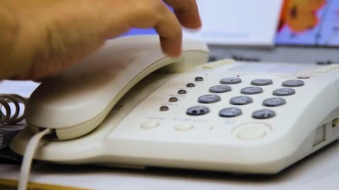 Hand picking phone Stock Footage 89480544