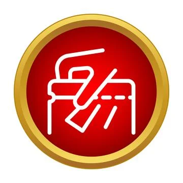 Hand placing ballot in voting box icon Stock Illustration