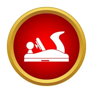 Hand plane tool icon for carpentry and woodworking Ilustración de archivo