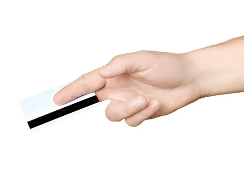 Hand with plastic card Stock Photos