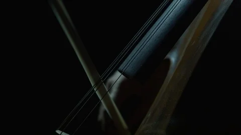Hand playing the cello Stock Footage 94418637