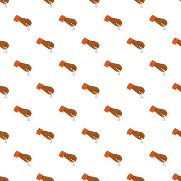 Hand playing chess moving pawn seamless pattern イラスト素材
