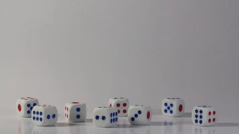 Hand playing with Dice Stock Footage 95827075