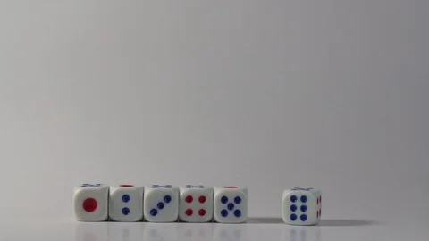 Hand playing with Dice Stock Footage 95827078