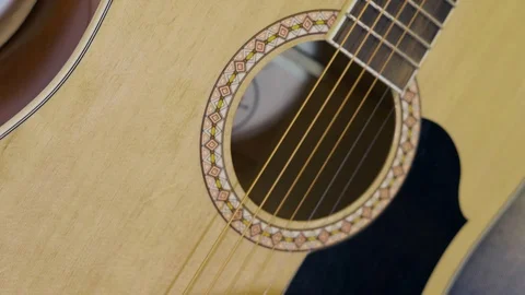 Hand playing the guitar Stock Footage 91716355