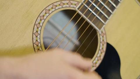 Hand playing the guitar Stock Footage 91716541