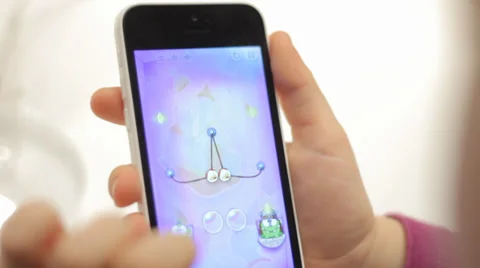 Hand Playing With Iphone Stock Footage 36289054