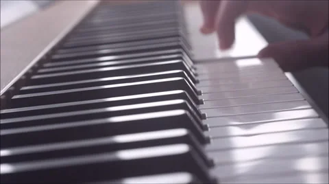 Hand Playing the Piano Stock-Footage 34606484