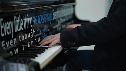 Hand Playing Piano Stock-Footage 101754090