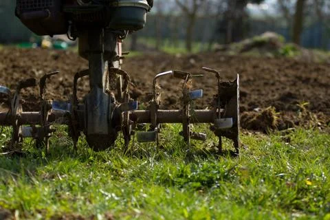 Hand plowing. Foto stock