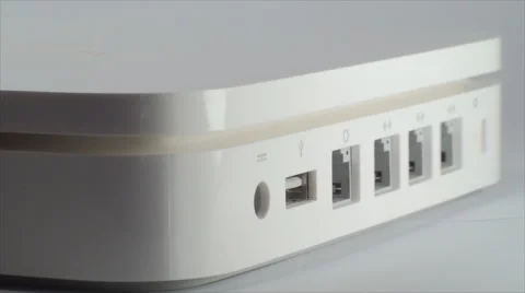 Hand Plugging In Ethernet Cable Into A Router Isolated On White, Wired Side Shot Stock Footage 41847086