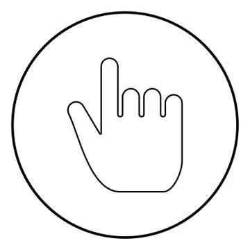 Hand point select declare index finger forefinger for click concept pushing c Ilustración de archivo