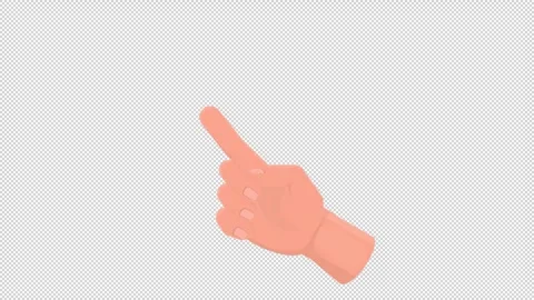 Hand pointer. Animation is finger pointing. Cartoon Stock Footage 276095987