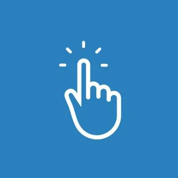 Hand pointer click icon. Cursor button finger click mouse touch symbol isolated Illustrazione stock