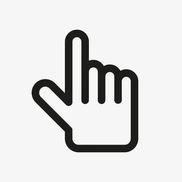 Hand pointer. Clicking finger icon. Vector icon 스톡 일러스트