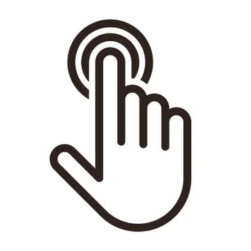 Hand pointer, clicking icon Stock Illustration