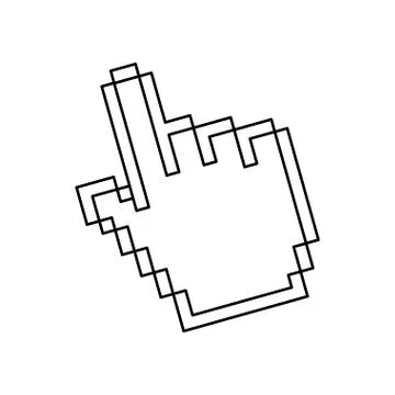 Hand pointer computer Illustrazione stock