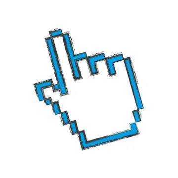 Hand pointer computer Illustrazione stock