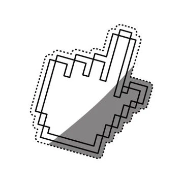 Hand pointer computer Illustrazione stock