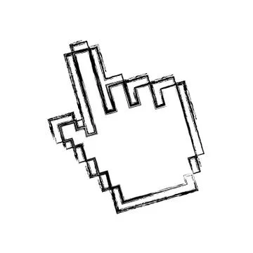 Hand pointer computer Illustrazione stock