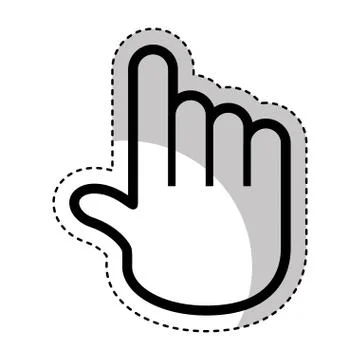 Hand pointer cursor icon Illustrazione stock