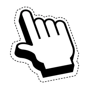 Hand pointer cursor icon Illustrazione stock