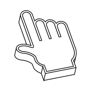 Hand pointer cursor icon Illustrazione stock