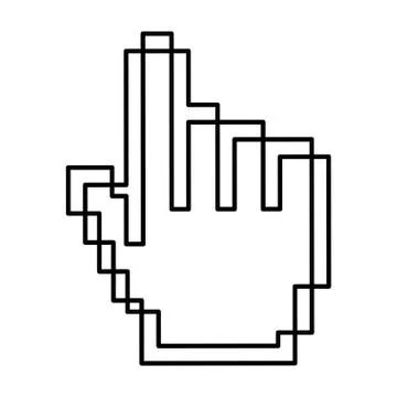 Hand pointer cursor icon Illustrazione stock