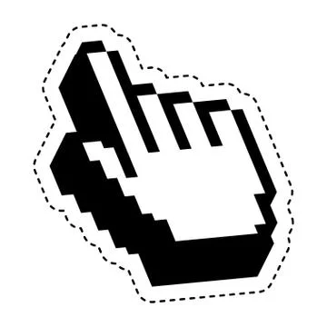 Hand pointer cursor icon Illustrazione stock