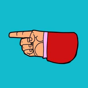 Hand pointer direction route Stock Illustration