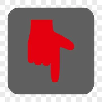 Hand Pointer Down Interface Toolbar Button Stock Illustration