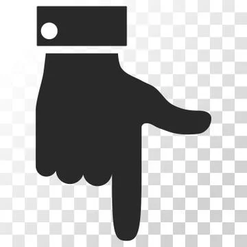 Hand Pointer Down Vector Icon イラスト素材