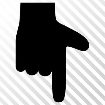 Hand Pointer Down Vector Icon 스톡 일러스트
