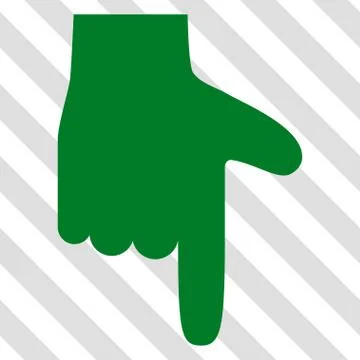 Hand Pointer Down Vector Icon Stock Illustration