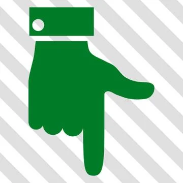Hand Pointer Down Vector Icon Illustrazione stock