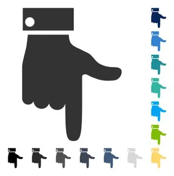 Hand Pointer Down Vector Icon イラスト素材