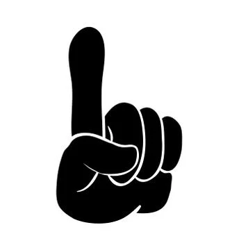 Hand pointer,  finger up cartoon vector symbol icon design. Beautiful illustr Stock Illustration