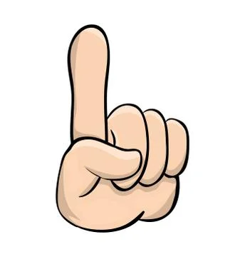 Hand pointer,  finger up cartoon vector symbol icon design. Beautiful illustr Stock Illustration