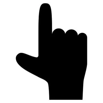 Hand Pointer Up Flat Vector Icon Stock Illustration