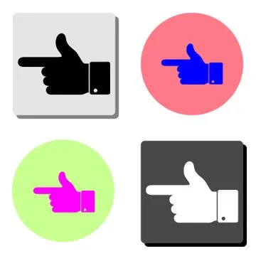 Hand pointer. flat vector icon 스톡 일러스트
