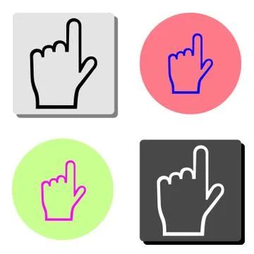 Hand pointer. flat vector icon Illustrazione stock