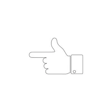Hand pointer. flat vector icon Illustrazione stock