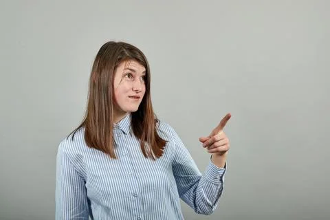 Hand pointer with forefinger pointing aside. Index finger to show direction. Stock Photos