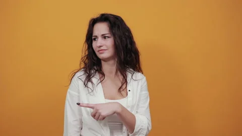 Hand pointer with forefinger pointing awry. Index finger to show direction. 스톡 동영상 133205095