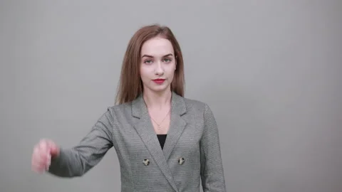 Hand pointer with forefinger pointing forward. Index finger to show direction. 스톡 동영상 135666666