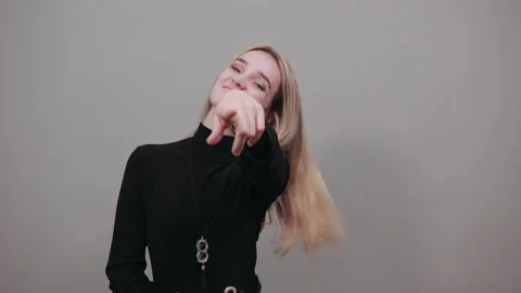 Hand pointer with forefinger pointing forward. Index finger to show direction. 스톡 동영상 144144570