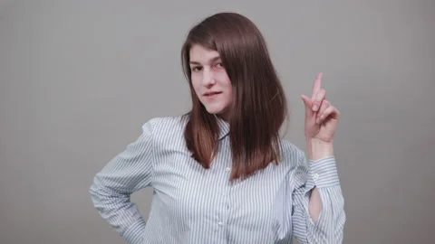 Hand pointer with forefinger pointing forward. Index finger to show direction. 스톡 동영상 145204707